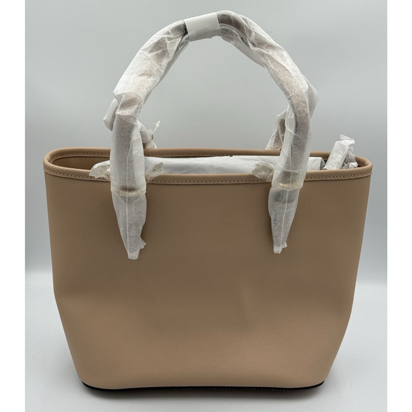 Michael Kors Jet Set Medium Tote Oyster Beige Leather Shoulder Bag NWT $228 - Picture 2 of 11